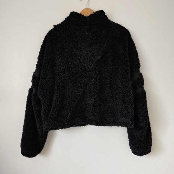 Free People Nantucket Fleece Sweatshirt Size Small Black Fp Movement Pullover - Picture 12 of 16